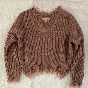 Love Tree M Fringe sweater